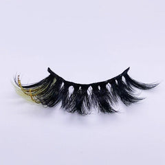 GLITTER MINK HAIR EYELASH WITH WISPY CLUSTERS 25MM 45A-1CS