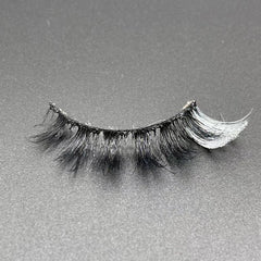 GLITTER MINK HAIR EYELASH WITH WISPY CLUSTERS 15MM M644-8CS