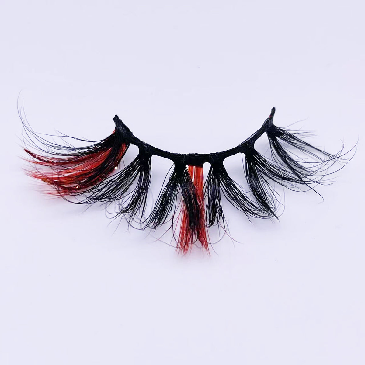 GLITTER MINK HAIR EYELASH WITH WISPY CLUSTERS 25MM 8A-132CS