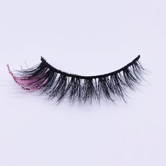 GLITTER MINK HAIR EYELASH WITH WISPY CLUSTERS 15MM M493-9CS