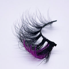 GLITTER MINK HAIR EYELASH WITH WISPY CLUSTERS 25MM 8A-6CS