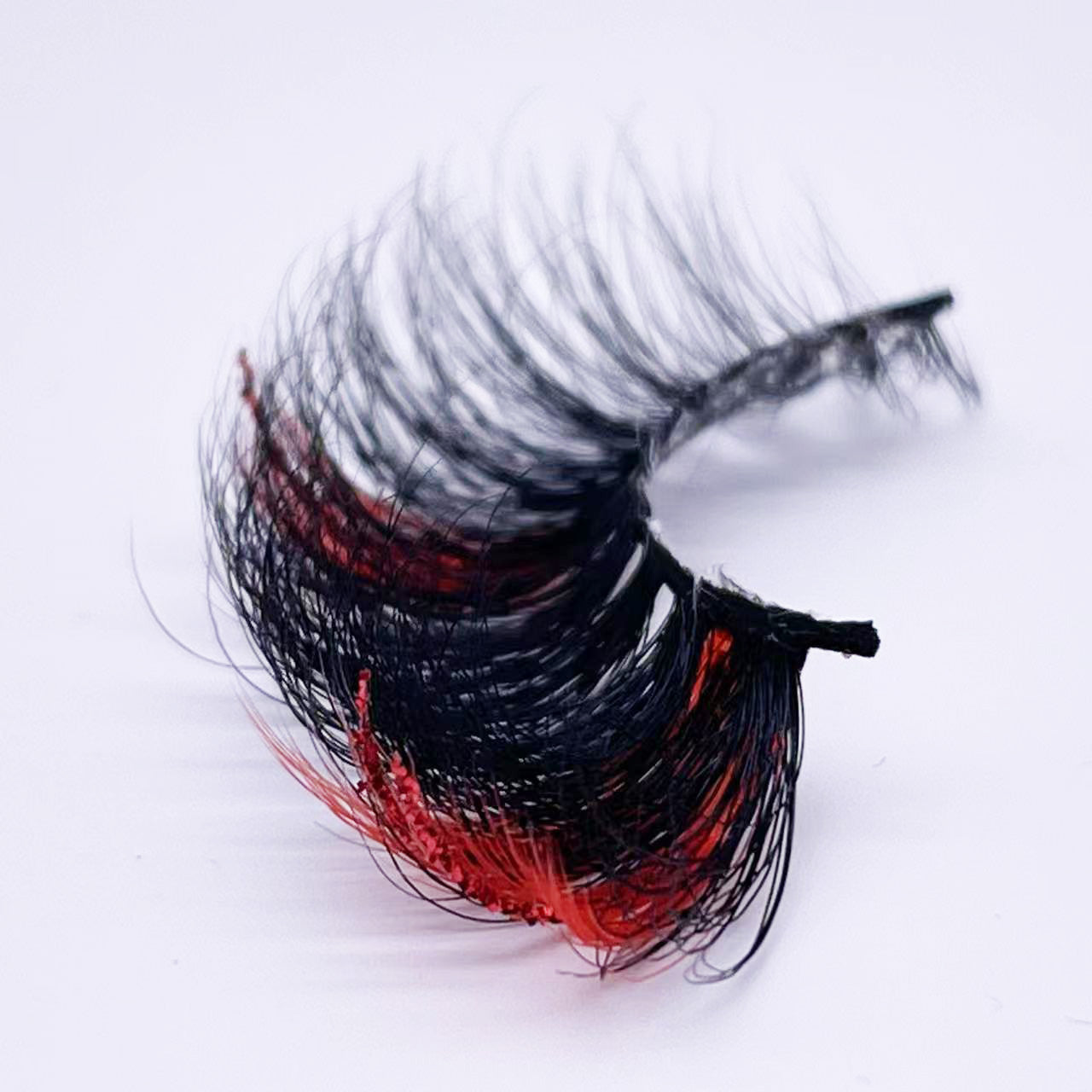 GLITTER MINK HAIR EYELASH WITH WISPY CLUSTERS 25MM 611A-132CS