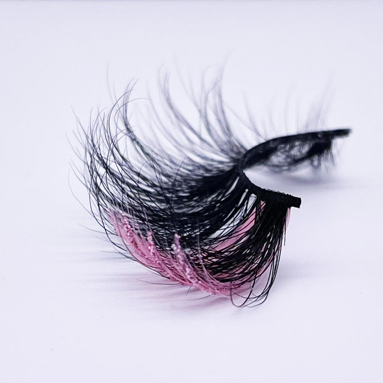 GLITTER MINK HAIR EYELASH WITH WISPY CLUSTERS 25MM 57A-9CS