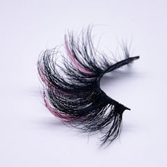 GLITTER MINK HAIR EYELASH WITH WISPY CLUSTERS 25MM 47A-999CS