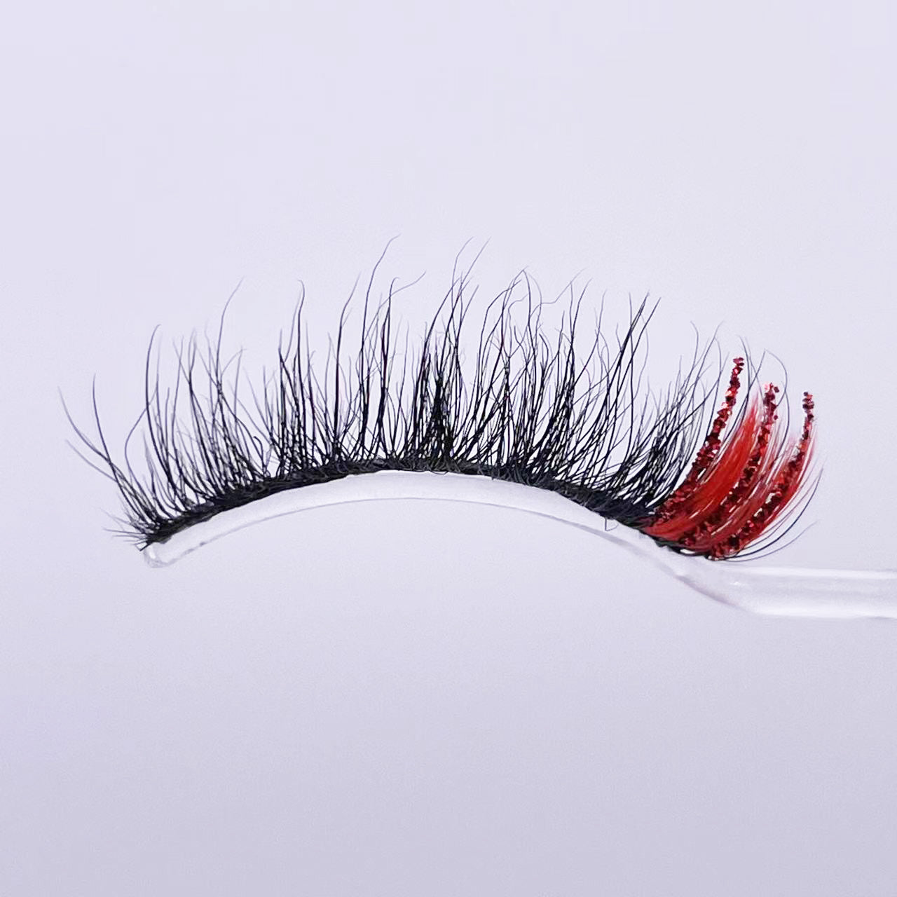 GLITTER MINK HAIR EYELASH WITH WISPY CLUSTERS 15MM M567-13CS