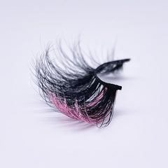 GLITTER MINK HAIR EYELASH WITH WISPY CLUSTERS 25MM 57A-9CS