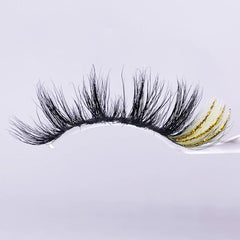 GLITTER MINK HAIR EYELASH WITH WISPY CLUSTERS 25MM 45A-1CS