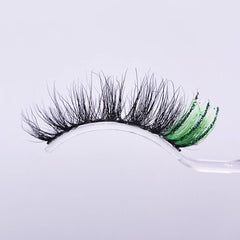 GLITTER MINK HAIR EYELASH WITH WISPY CLUSTERS 15MM M584-14C