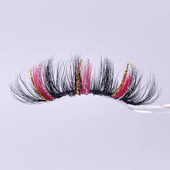 GLITTER MINK HAIR EYELASH WITH WISPY CLUSTERS 25MM 45A-555CS