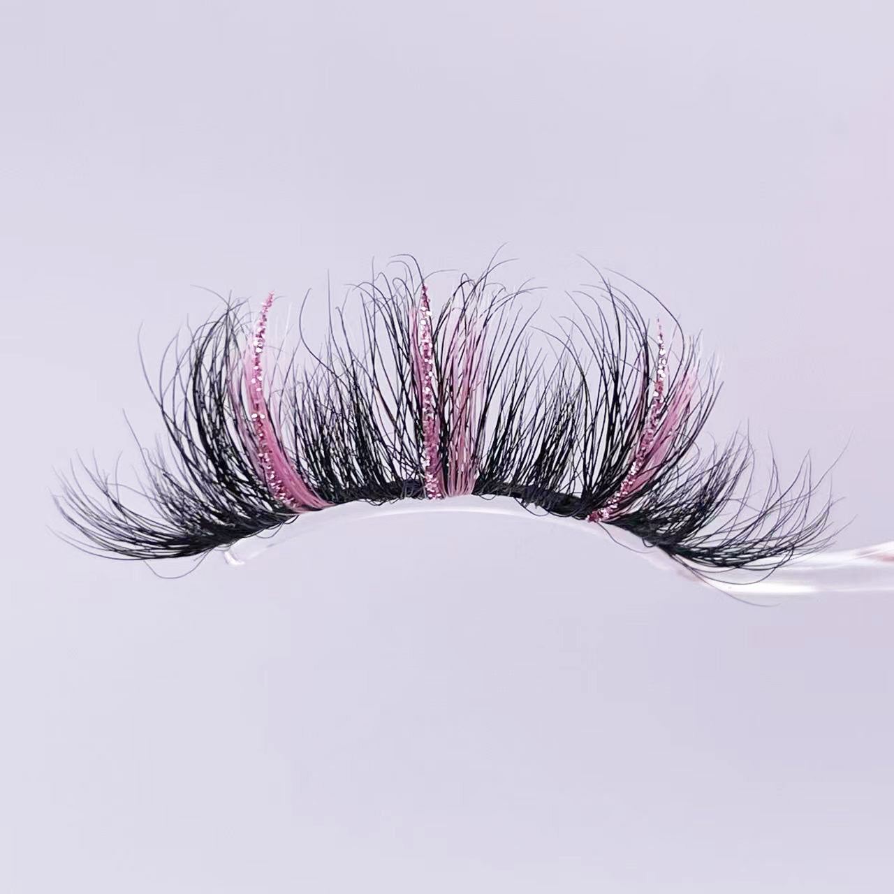 GLITTER MINK HAIR EYELASH WITH WISPY CLUSTERS 25MM 47A-999CS