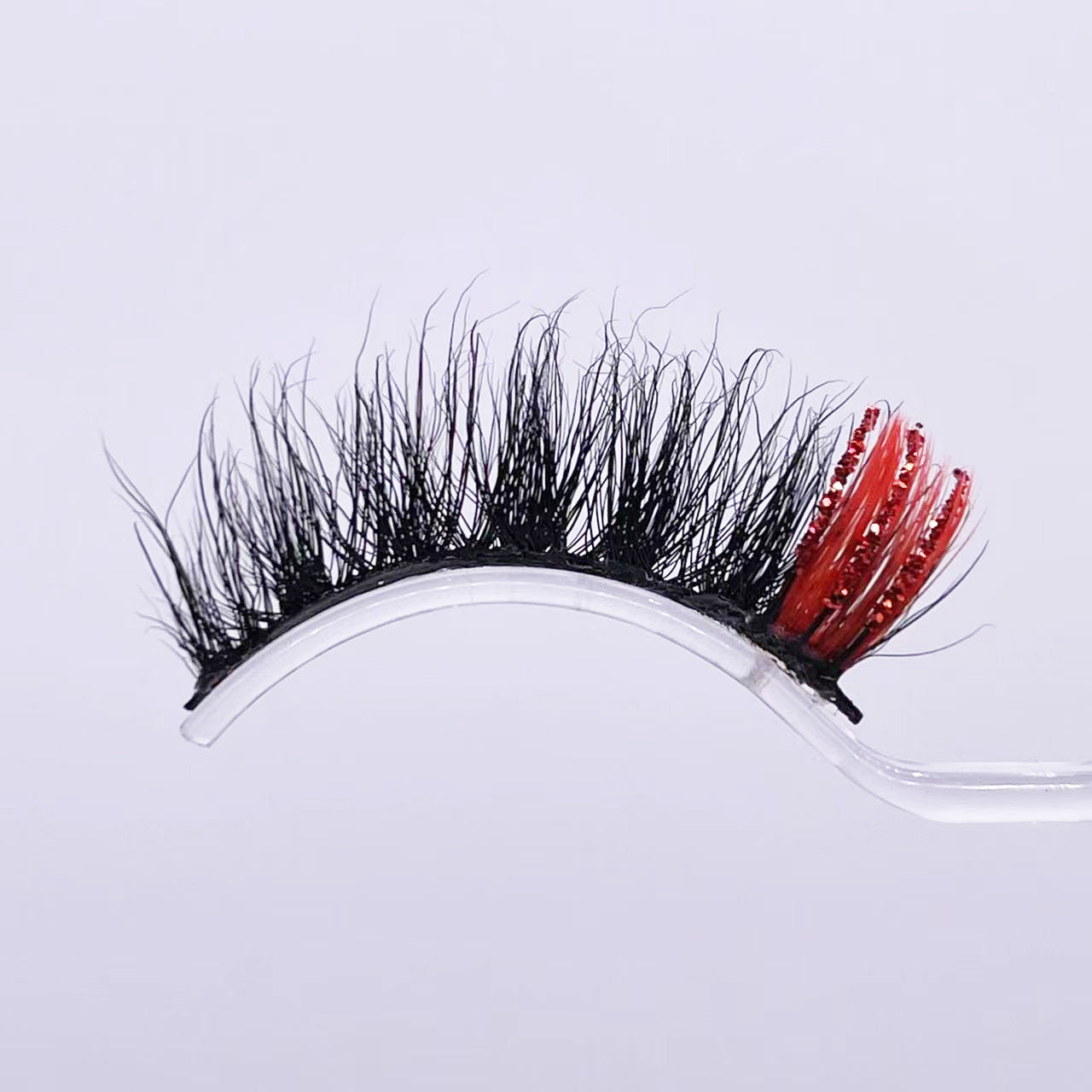 GLITTER MINK HAIR EYELASH WITH WISPY CLUSTERS 15MM M567-13CS