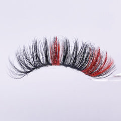 GLITTER MINK HAIR EYELASH WITH WISPY CLUSTERS 25MM 611A-132CS