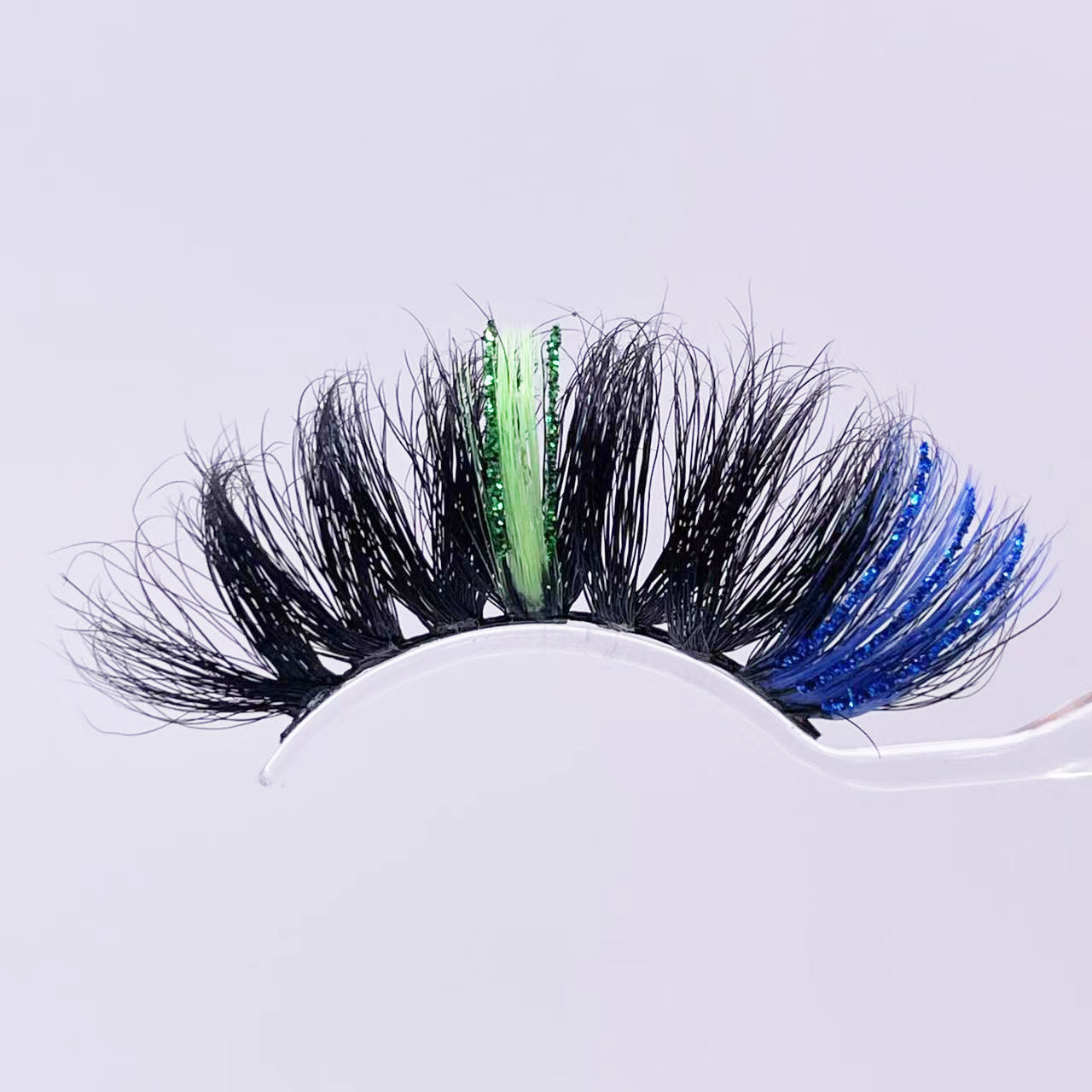 GLITTER MINK HAIR EYELASH WITH WISPY CLUSTERS 25MM 70A-103CS