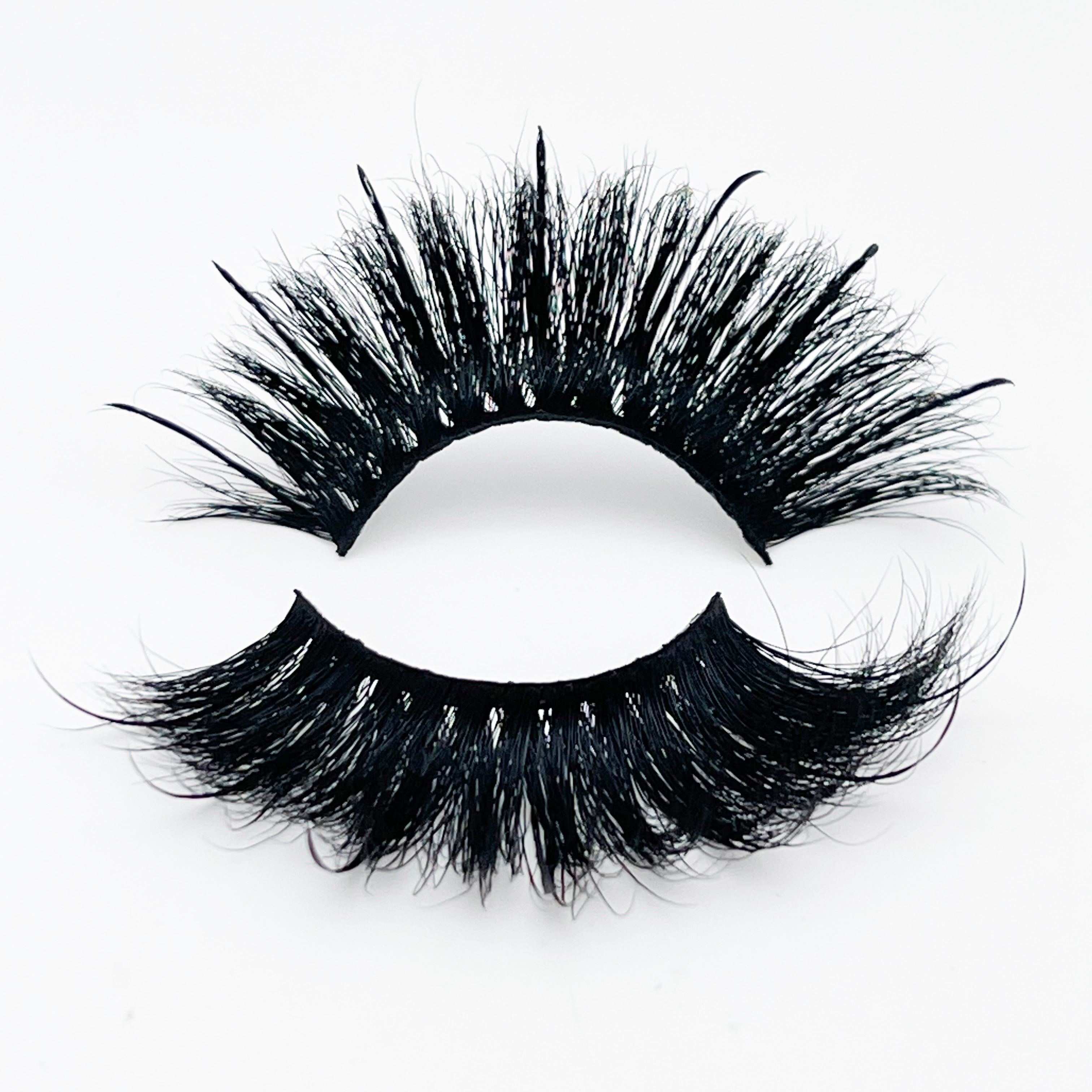 3D MINK HAIR Eyelashes Wispy Spiked Mega 3D-804AN