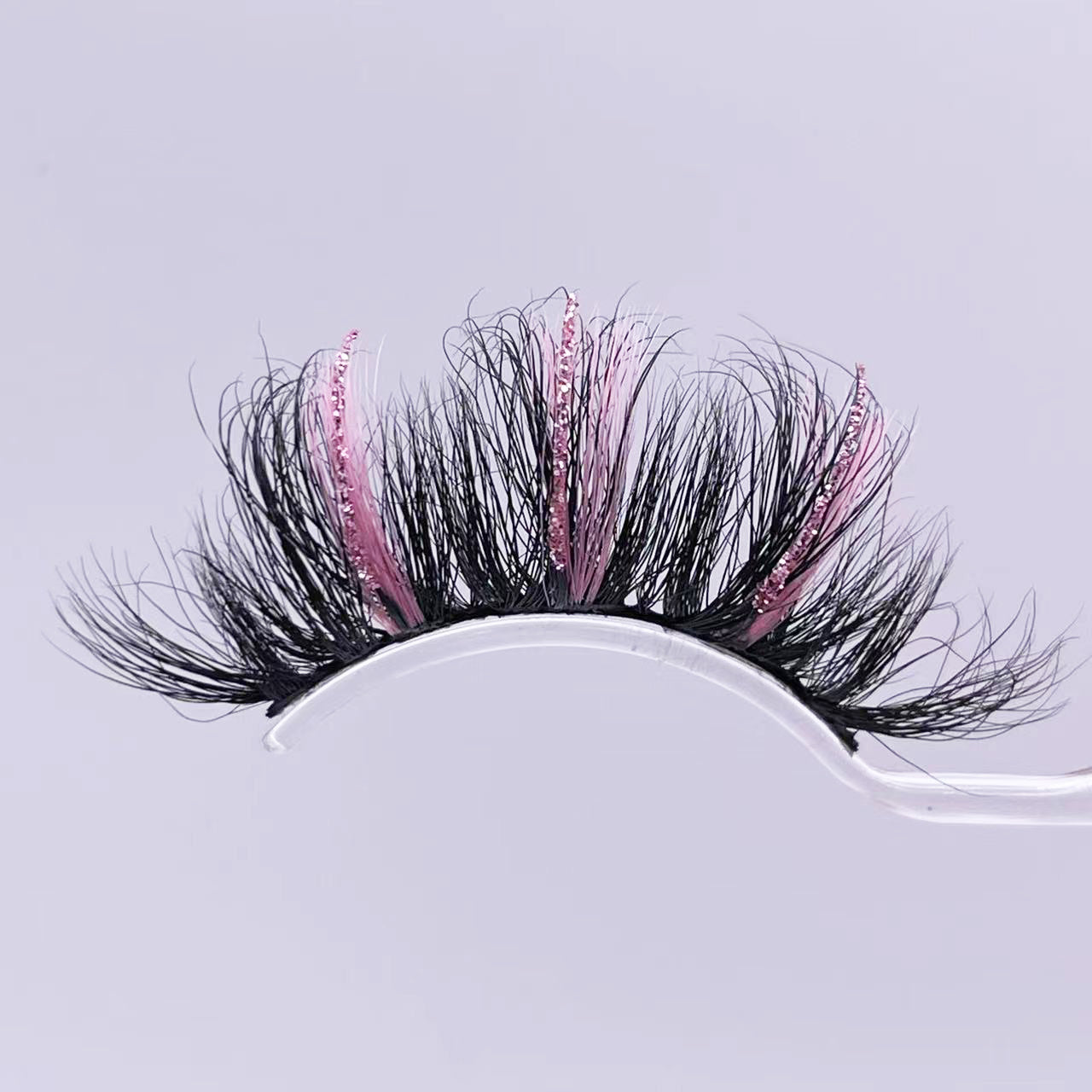 GLITTER MINK HAIR EYELASH WITH WISPY CLUSTERS 25MM 47A-999CS