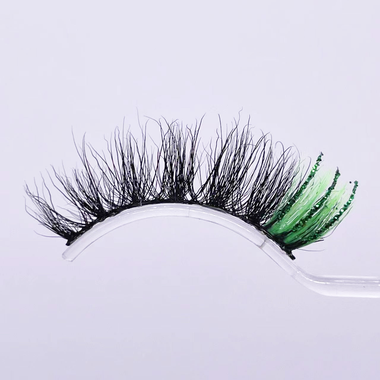 GLITTER MINK HAIR EYELASH WITH WISPY CLUSTERS 15MM M584-14C