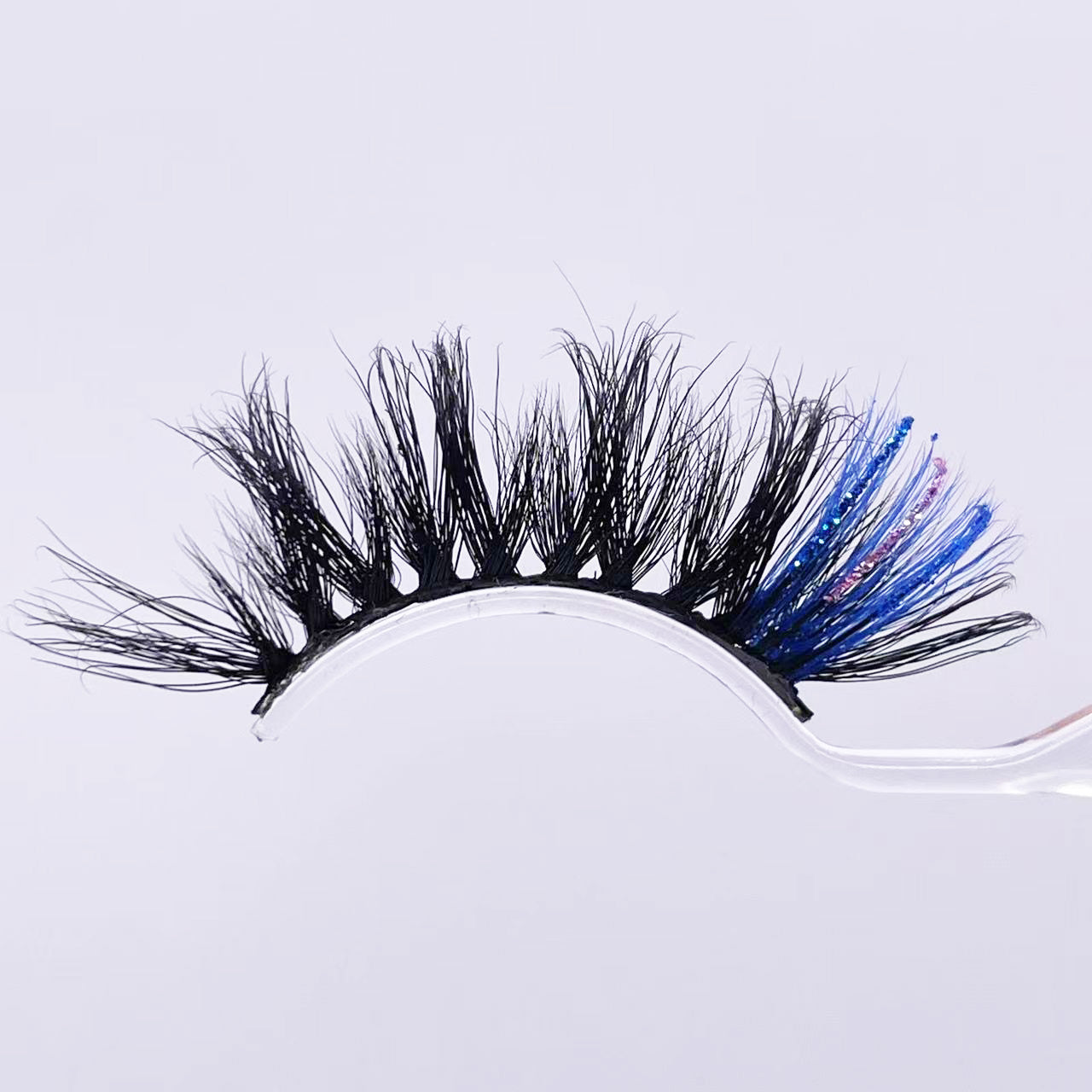 GLITTER MINK HAIR EYELASH WITH WISPY CLUSTERS 25MM 45A-3CS